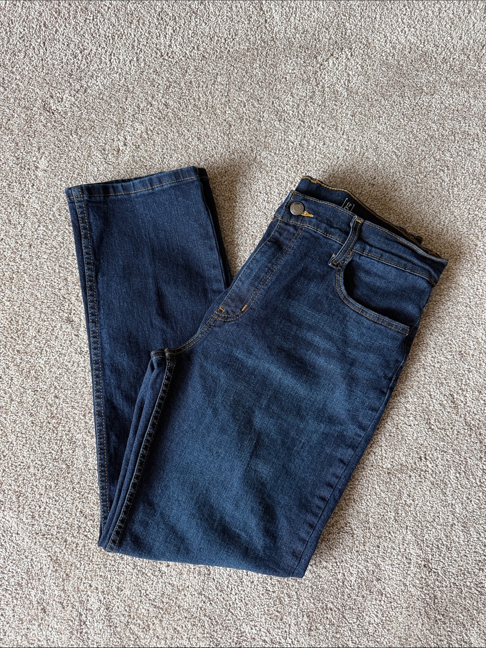 George Dark Blue Slim Straight Fit Jeans, Sz 34x30